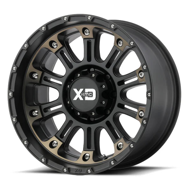 HOSS 2 18x9 8x170.00 SATIN BLACK MACH W/ DARK TINT CLEAR COAT (0 mm)