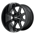 MO970 18x10 8x170.00 GLOSS BLACK W/ MILLED SPOKE & MOTO METAL ON LIP (24 mm)