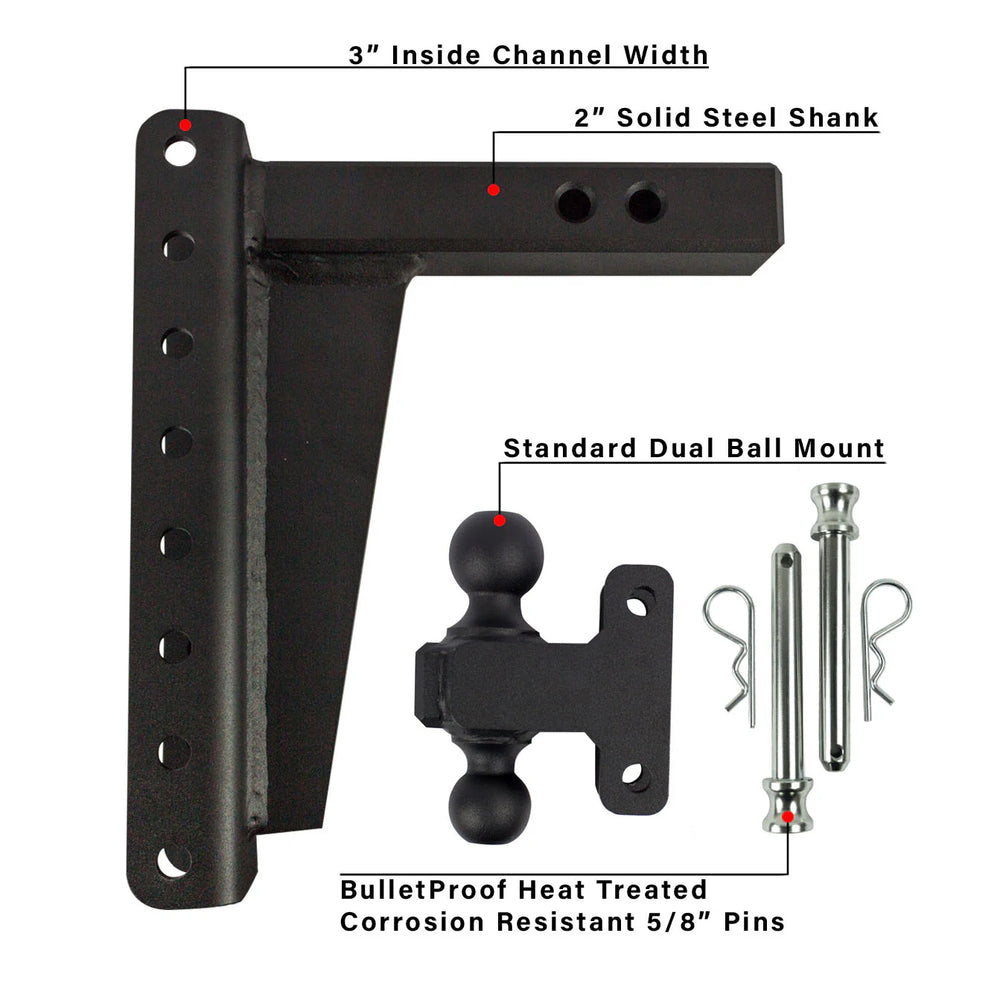 2.0" HEAVY DUTY 10" DROP/RISE