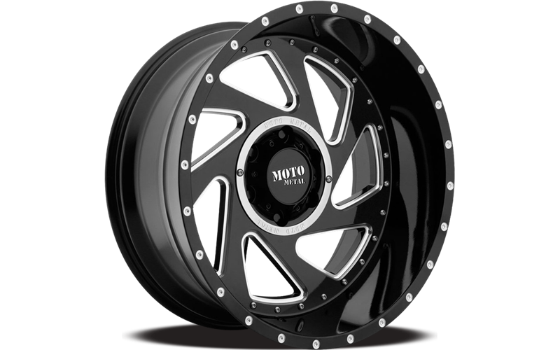 MO989 20X12 6X135 G-BLK MILL BRSH INS -44MM