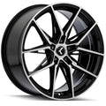 KRAZE EVOLVE KR196 GLOSS BLACK/MACHINED FACE 19X8.5 5-112 40MM 66.56MM