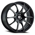 Konig Illusion 15x6.5 4x100 ET38 Black/Ball Cut Machine