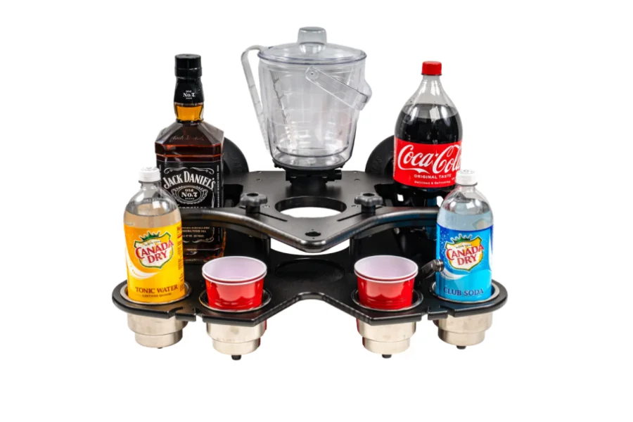 SeaSucker Double Decker Party Barge Portable Bar - Black
