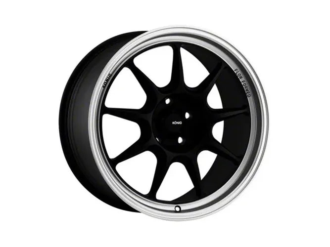 Konig Countergram 18x8.5 5x108 ET43 Matte Black / Matte Machined Lip