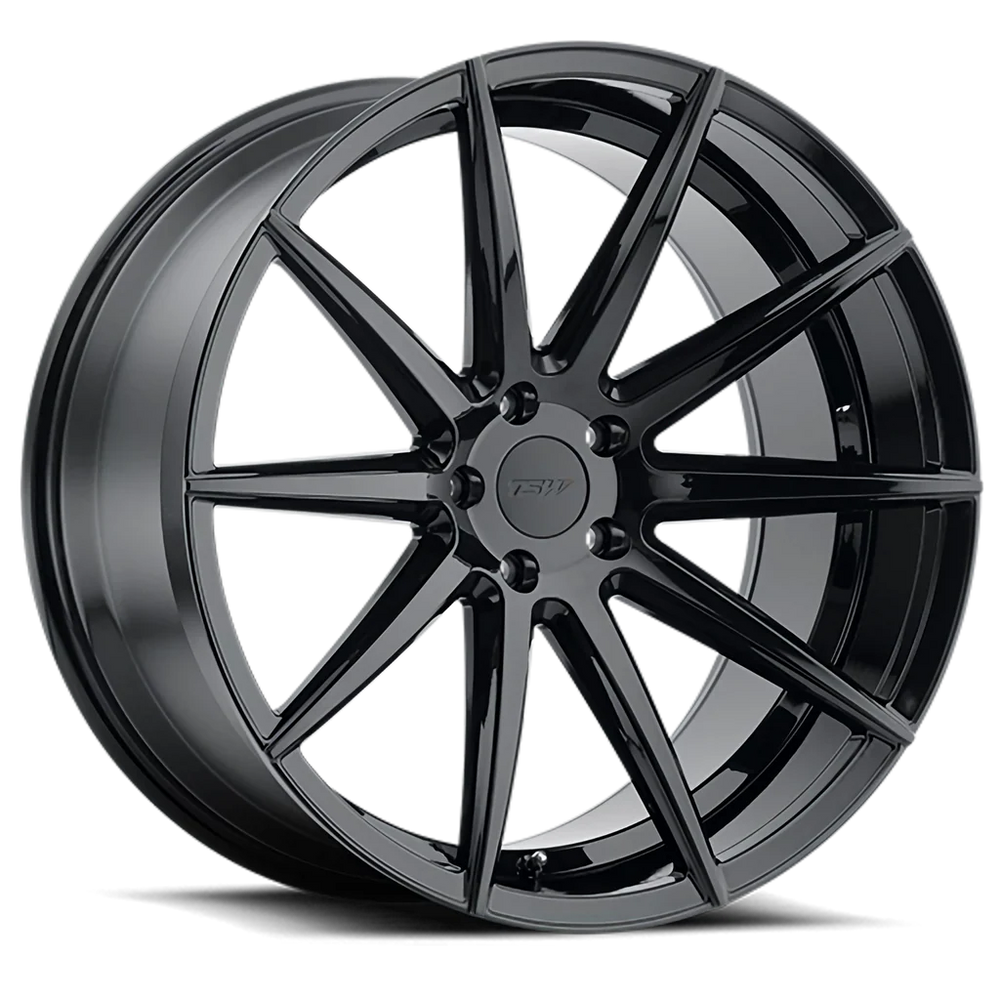 ~(27 lbs. 20X20X10)~ TSW CLYPSE 18x8.5 5/112 ET42 CB66.56 GLOSS BLACK