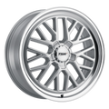 ~(49 lbs. 22X22X12)~ TSW HOCKENHEIM S 20x10 5/120 ET40 CB76.1 SILVER W/MIRROR CUT LIP (CHROME HEX NUT)