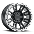Aluminum Wheels 17x9 Compass 956BS Satin Black Silver Ring -12 Offset 8 on 170 Bolt Pattern 125.2 Bore Raceline