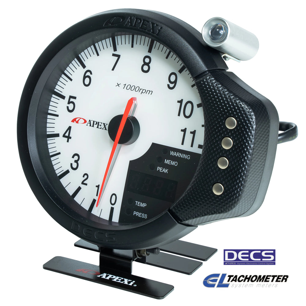 APEXi EL II DECS Tachometer Gauge White Display