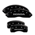 SET OF 4 CALIPER COVERS ENGRAVED FRONT/REAR HONDA ODYSSEY BLACK CHARCTRS YEL