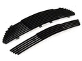 1517 MUSTANG GT LASER BILLET GRILLE BUMPER OVERLAY 1PC FLAT BLACK ALUMINUM