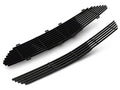 1517 MUSTANG GT LASER BILLET GRILLE BUMPER OVERLAY 1PC FLAT BLACK ALUMINUM