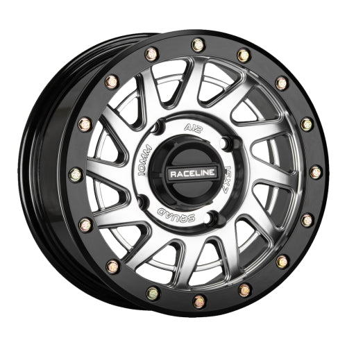 Raceline Wheels SQUAD HYPER SILVER W BLACK RING 15X7 4X156 38