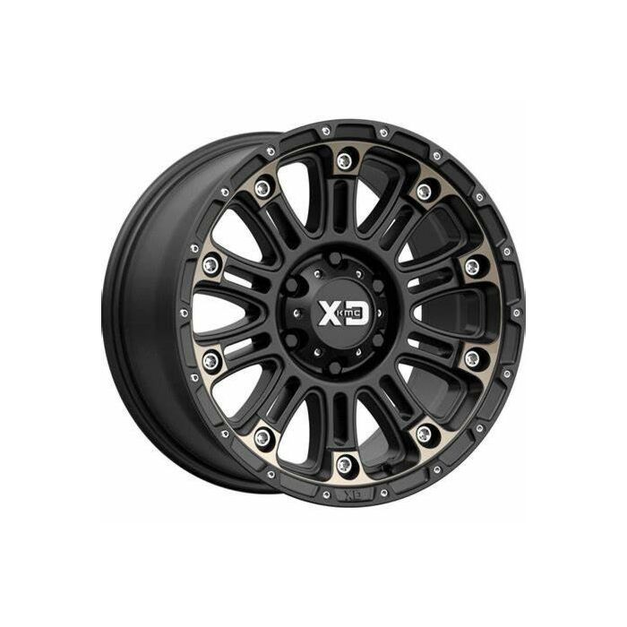 HOSS 2 18x9 5x150.00 SATIN BLACK MACH W/ DARK TINT CLEAR COAT (18 mm)