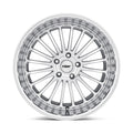 ~(31 lbs. 20X20X10)~ TSW SILVERSTONE 18x8.0 5/114.3 ET40 CB76.1 SILVER W/MIRROR CUT FACE AND LIP