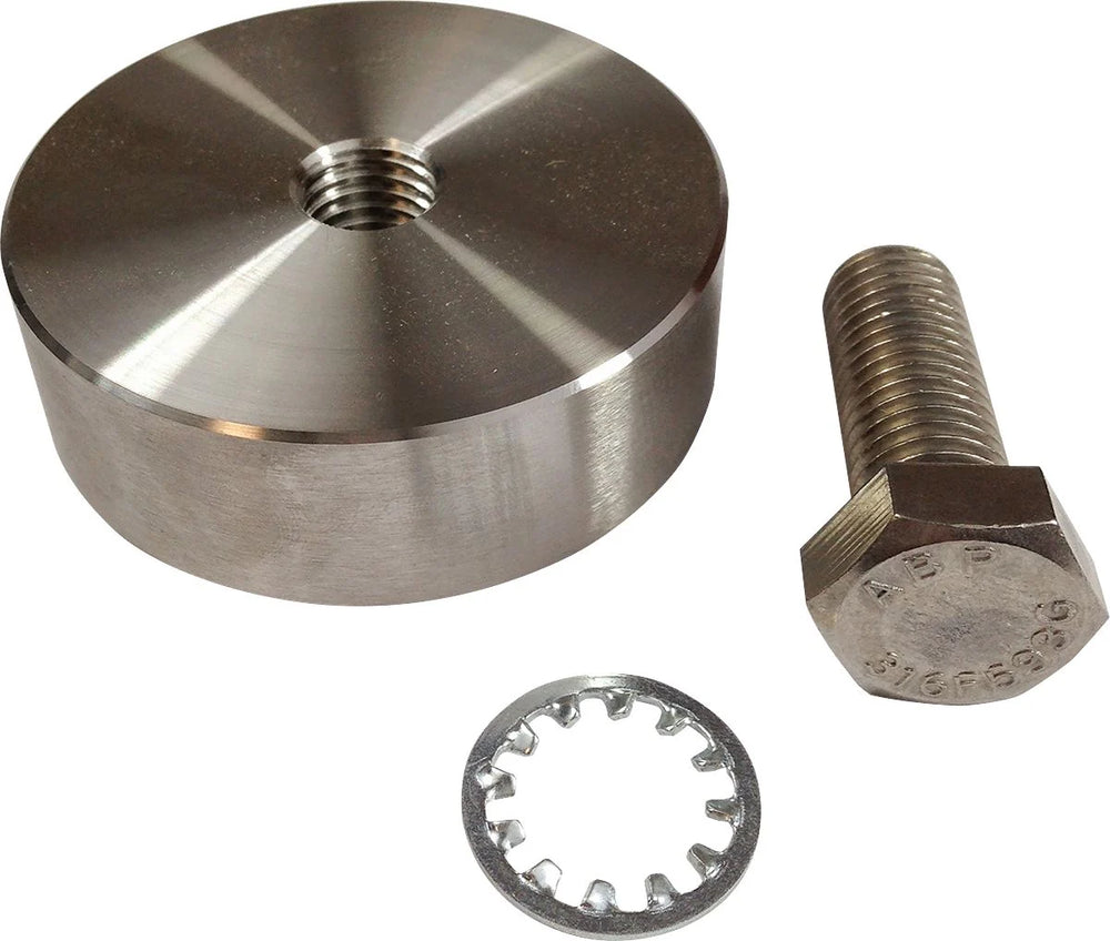 STAINLESS WELD PUCK W/ SPIRALOCK THREAD & 5/811 X 1.75IN G8 HH BOLT GRAY