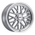 ~(49 lbs. 22X22X10)~ TSW HOCKENHEIM S 20x8.5 5/108 ET40 CB72.1 SILVER W/MIRROR CUT LIP (CHROME HEX NUT)