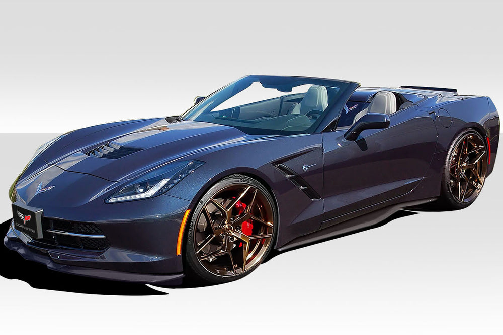 2014-2019 Chevrolet Corvette C7 Duraflex Apex Front Splitter - 3 Piece