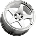 KANSEI KNP HYPER SILVER W/BRIGHT MACHINED LIP 18X8.5 5X100 +35