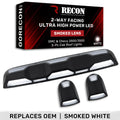 0714 SILVERADO/SIERRA 2500/3500HD (3 PC SET) SMOKED CAB ROOF LIGHT LENS W/RGB L