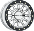 Raceline A14SB Alpha 15x10in/6x139.7 BP/25mm Offset/78.1mm Bore - Silver & Blk Ring Beadlock Wheel