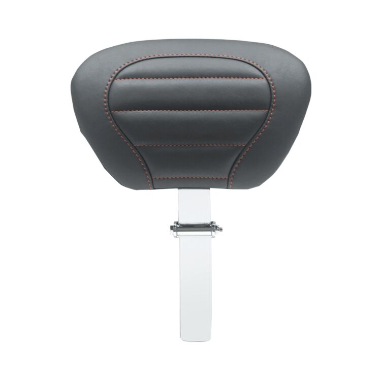 Mustang 08-21 HD Electra Glide,Rd Glide,Rd King,Str Glide Driver Backrest - Black w/ Blue Stitching