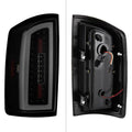 xTune 07-08 Dodge Ram 1500 Light Bar LED Tail Lights - Blk Smoke ALT-ON-DRAM06-LBLED-BSM