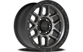 ~(32 lbs. 20X20X12)~ KM544 17x9 5x127.00 SATIN BLACK W/ GLOSS BLACK LIP (-12 mm)