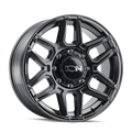 Cast Aluminum Wheels 146 GB 17x9 Gloss Black 6 On 139.7 Bolt Pattern 0 Offset ION Wheels