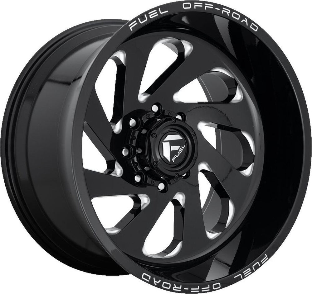 ~(50 lbs. 23X23X15)~ VORTEX 20x12 6x139.70 GLOSS BLACK MILLED (-44 mm)