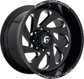 ~(50 lbs. 23X23X15)~ VORTEX 20x12 6x139.70 GLOSS BLACK MILLED (-44 mm)