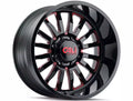 CALI OFF-ROAD SUMMIT 9110 GLOSS BLACK RED MILLED 20X9 5-139.7 0MM 87.1MM