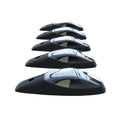 Dodge 19-23 RAM Heavy-Duty 2500 3500 (5-Piece Set) Clear Cab Roof Light Lens with RGB (Multi-Colored) High-Power LED s - ATTN: Cab Lights are User Controlled by Bluetooth Using App Thru Mobile Phone / Tablet - ATTN: This cab light set is for a fresh ins