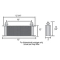 40 ROW SERIES 10000 STACK PLATE COOLER 90DEG SWIVEL 8AN FITTING ALUMINUM