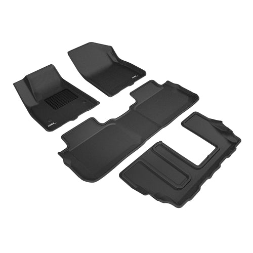 3D MAXpider 19-23 BMW X5 (G05)  7-Passenger Kagu Floormat Complete Set - Black