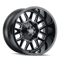 ~(37 lbs. 20X20X10)~ COGENT (8107) GLOSS BLACK/MILLED SPOKES 18X9 5-127/5-139.7 0mm 87.1mm