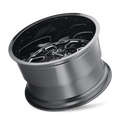 ~(37 lbs. 20X20X10)~ COGENT (8107) GLOSS BLACK/MILLED SPOKES 18X9 5-127/5-139.7 0mm 87.1mm