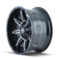 ~(34 lbs. 19X19X10)~ RAMPAGE (8090) BLACK/MILLED SPOKES 17X9 5-127/5-139.7 -12MM 87MM