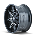 ~(34 lbs. 19X19X10)~ RAMPAGE (8090) BLACK/MILLED SPOKES 17X9 5-127/5-139.7 -12MM 87MM