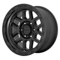 ~(32 lbs. 20X20X12)~ KM544 17x9 5x127.00 SATIN BLACK W/ GLOSS BLACK LIP (18 mm)