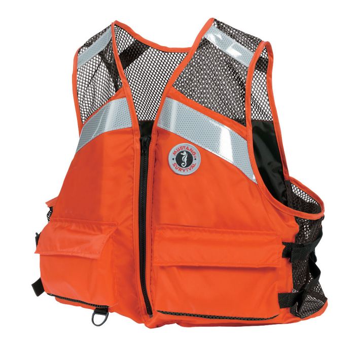 INDUSTRIAL MESH VEST ;ORANGE ;L/XL