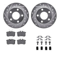 R1 E- Line Series Brake Rotor - D/S - Silver w/ Ceramic Pads Hdw Fits Audi A6
