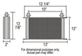 40 ROW SERIES 10000 STACK PLATE COOLER 90DEG SWIVEL 10AN FITTING ALUMINUM