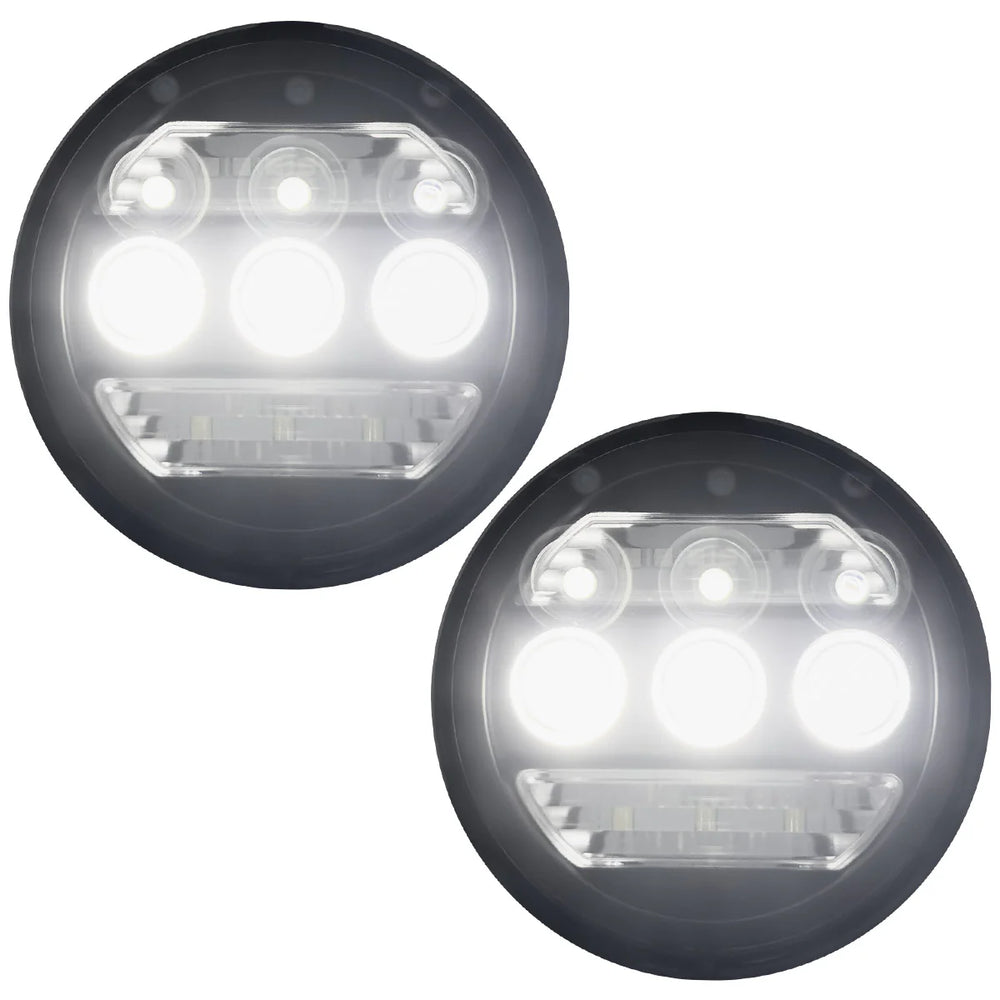 ~(2 lbs. 11X8X7)~ GMC Sierra and Chevy Silverado 15-19 (3rd GEN) 3-Function Fog Light Kit - WHITE LED Fog Lights - WHITE LED Daytime Runni