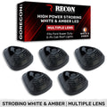 ~(4 lbs. 14X13X3)~ Ford 99-16 Superduty (5-Piece Set) Clear Lens with White and Amber Strobe LEDs and White or Amber Running Light LEDs - C