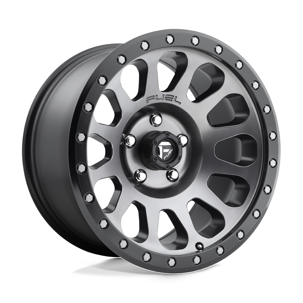 FUEL WHEELS VECTOR 16X8 6X139.7 GD 4.5 01 108 CAST ALUMINUM MATTE GUNMETAL BLACK BEAD RING D60116808345