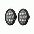 7 IN ROUND 13 LED WITH PARTIAL HALO - BLACK FRONT FACE