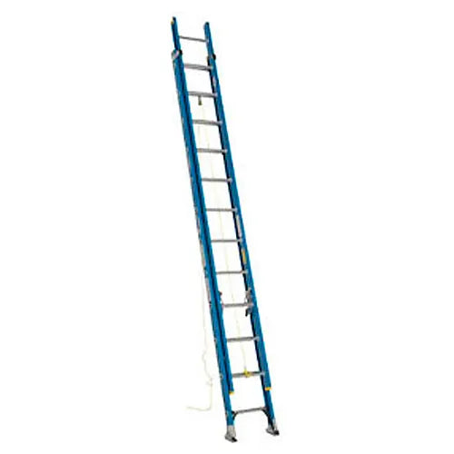WERNER 24FT FIBERGLASS EXTENSION LADDER TYPE I 250# CAPACITY D60242