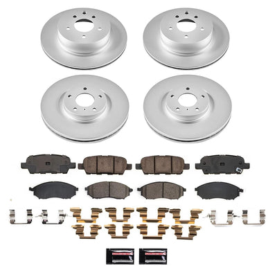 Power Stop 2009 Nissan 370Z Front and Rear Z17 Coated Brake Kit