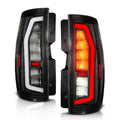 Anzo 07-14 Chevrolet Suburban / 07-14 GMC Yukon Black Full LED Tail Light Plank Style w/ Clear Lens