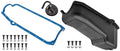 ALUM OIL PAN KIT BLK SBC FINNED